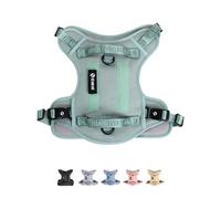 2025 New Edition, Fei & Eve Classic Dog Harness - Quick-Release Buckles | 3-Point No-Pull Control | Heavy-Duty 900D Nylon | Dual Safety Handles | Breathable Mesh | Adjustable Fit | X-Large,Green