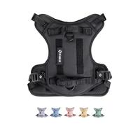 2025 New Edition, Fei & Eve Classic Dog Harness - Quick-Release Buckles | 3-Point No-Pull Control | Heavy-Duty 900D Nylon | Dual Safety Handles | Breathable Mesh | Adjustable Fit | Small,Black