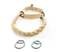 2025 New Edition, Fei & Eve Hand-Braided SP Cotton Collar | No-Pull Martingale Design | Gentle on Neck | Heavy-Duty Training No Buckle | Small (Champagne)