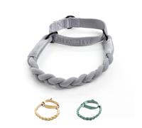 2025 New Edition, Fei & Eve Hand-Braided SP Cotton Collar | No-Pull Martingale Design | Soft for Neck | Heavy-Duty Training Without Buckle | Small (Twilight Grey)