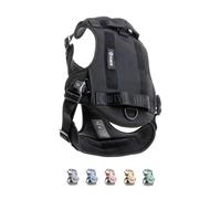 2025 New Edition, Fei & Eve MagEase Dog Harness - Patented Magnetic Buckles | 3-Point No-Pull Control | Heavy-Duty 900D Nylon | Dual Safety Handles | Breathable Mesh | Adjustable Fit | Medium,Black