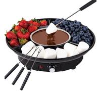 2025 New Electric Chocolate Fondue Pot Set with 2 Dipping Forks, Fondue Melting Chocolate Cheese Candy Machine, Chocolate Melter for Valentine Easter Birthday Party Wedding