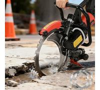 2025 New Electric Concrete Ring Saw, Professional Wall Chaser with 2 Diamond Blades, 29cm/30cm Deep Wet Cutting, Brush DC Motor, Dust-Free Power Tool for Brick, Tile, Granite & Stone 9500W2blades