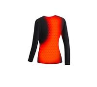 2025 New Electric Heated Thermal Tops for Women USB Charging Heated Body Warmer Underwear Warm Base Layer Heated T-Shirts Sweatshirt Ladies Thermal Tops Heated Clothing for Running Hiking Black