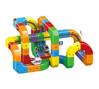 2025 New Electric Train Track Set - Gravity-Defying 3D Magical Track with Motorized Cars, Flexible STEM Learning Building Toy for Toddlers 3-8 Boys Girls Birthday Gift