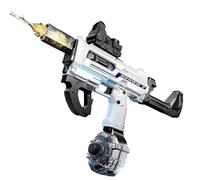 2025 New Electric Water Gun, 500cc Automatic Suction Water, up to 43ft Water Guns Toy Pistol, Full Automatic Electric Squirt Gun with Lights, Waters Guns Toys for Pool Party Beach Adults Kids (white)