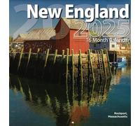 2025 New England Full Size Wall Calendar for Planning, Scheduling, and Organizing
