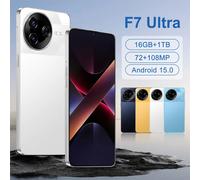 2025 New F7 Ultra Original 7800mAh Battery Android Global Version Facial Recognition Function 7.3inch HD 4G 5G Dual SIM Card Black