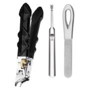 2025 New Fanyil Orthoclip Toe Nail Clippers, 180° Wide Jaw Thick Toenail Clippers, Double Configuration of Oblique and Flat Mouth, Splash-Proof, with Long Handle, Easy to Clean (Bevel Edge Clipper)