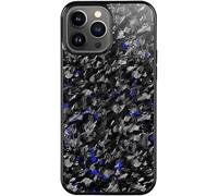 2025 New Forged Carbon Fiber Phone Case, Ultra-Thin All-Inclusive Magnetic Anti-Fall Protective Phone Case, Support Wireless Charging, for iPhone 17 16 15 14 13 12 Pro Max (14 ProMax,Blue)