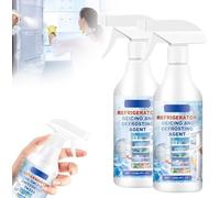 2025 New Freezer Defrosting Spray, Defrosting Spray for Fridge Freezer, Fridge Freezer De-Icer S-pray Rapid Fri dge Freezer Defrosting, Efficiently Quickly Removes Ice Buildup (2, 120ml)