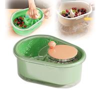 2025 New Fruit Cleaner Spinner, Fruit and Vegetable Washing Machine Large Multifunctional Fruit and Vegetable Scrubber with Brush and Fruit Washer Bowl for Home Kitchen (Blue)