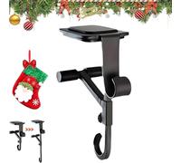 2025 New Garland Holder for Mantle,2-in-1 Fireplace Stocking and Garland Hanger,Adjustable Christmas Mantle Garlands,No Drill(1pcs)