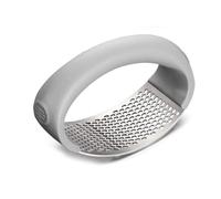 2025 New Garlic Press Rocker,Easy to Use 304 Food Stainless Steel Garlic Crusher and Garlic Chopper Mincer Crusher Grinder Masher (1, Grey)