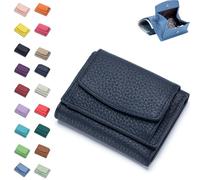 2025 New Genuine Leather RFID Blocking Card Holder Organizer Pocket Mini Wallet,Genuine Soft Leather Wallets for Women,Unisex Anti-Credit Card Fraud Folding Mini Wallet (O)