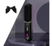 2025 New Go Brush Pro, Bella Pro Hair Straightener, Portable Cordless Straighteners for All Hair Types (Black)