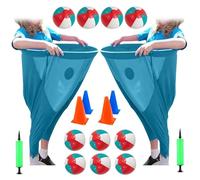 2025 New Granny Pants Yard Game, 2 PCS Funny Giant StretchyPants, Granny Pants Outdoor Game for Backyard Party(Light blue)