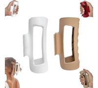 2025 New Hairs Cloud Clip, 2pcs Simple style Soft hair Silicone Clips, Protect the scalp safety, Soft and strong Non-Slip claw clips, Flexible Hairs Claw for all types (#C)