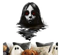 2025 New Halloween Horror Wall Stickers, 3D Ghost Window Decal, Realistic Halloween Wall Cling for Living Room Home Bedroom Floor Mirror Haunted House Party Decoration