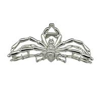 2025 New Halloween Spider Web Metal Hair Clips, Goth Alloy Hair Claw Clip, Funny Punk Hair Accessories Non Slip Grip Hair Barrettes Hair Decorations for Women Cosplay Party Catch Clips (Sliver, A)