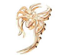 2025 New Halloween Spider Web Metal Hair Clips, Goth Alloy Hair Claw Clip, Funny Punk Hair Accessories Non Slip Grip Hair Barrettes Hair Decorations for Women Cosplay Party Catch Clips (Gold, B)
