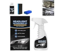2025 New Headlight Restorer, Upgraded Ceramic Car Headlight Restoration Kit, Versatile Headlamp Refurbishing Kit, Glass Headlamp Cleaning Spray, Suitable for Cars, Trucks, SUVs, Motorcycles (1)