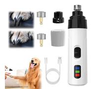 2025 New Heusom Silent Groom Pro Nail Grinder, Heusom Dog Nail Trimmer, Rechargeable USB Pet Paws Grooming Smoothing Tool, with Replacement Grinding Heads for Dogs & Cats (Standard+2heads)