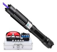 2025 New High Powerful Burning 4 Meters 450nm Focusable Blue Laser Light Pointer Pen With 5 Bronze Star Hat