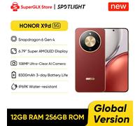 2025 New HONOR X9d 5G Global Version 6.79" 120Hz Super AMOLED Display 108MP OIS Cameras 8300mAh 3-day Battery Android15 Dual SIM 12GB 256GB Black
