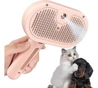 2025 New Horse Steam Brush, 3-in-1 Self-Cleaning Cat Brush with Steam Pet Brush for Shedding, Pet Steam Brush, Silicone Bristle Head 360°Rotating Pet Steam Brush (pink)