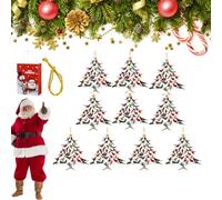2025 New Hummingbird Christmas Ornament, 2/3/5/6/8/10PCS Acrylic Christmas Tree Ornament for Hummingbird Lover - Double-Sided Design, A Delight to the Eyes from Any Angle (10Pcs)