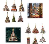 2025 New Hummingbird Christmas Ornament, 2D Acrylic Colorful Stack Hummingbird Ornaments, Hummingbirds Christmas Tree Ornaments, for Hummingbirds Lover (12 pcs)