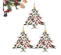 2025 New Hummingbird Christmas Ornament, Hummingbird Christmas Tree Ornaments, Where Nature Meets Holiday Magic, Effortless Hanging, Lightweight Acrylic, for Hummingbirds Lover (3 PCS)