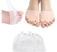 2025 New Hyggear Silicone Toe Separator, Toe Spacers, Pedicure Toe Separators, Silicone Toe Separators, Ball of Foot Cushions, Breathable & Soft, for Men & Women (Transparent)