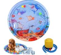 2025 New Interactive Water Sensory Playmat,cat Water Sensory mat,pet Water Bed for Dogs,Cat Waterbed Toy with Fish,Cooling Mat for Pet with Manual Air Pump,Thickened PVC,Leakproof AntiScratch(39IN-A)