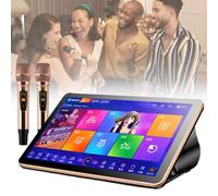 2025 New Karaoke Machine with Lyrics Display Screen, 18.5 Inch Touch Screen All-in-One Karaoke System, Karaoke Player for Family Bar Party,Black-3TB