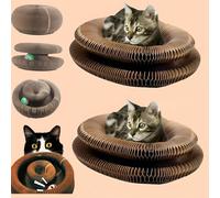 2025 New Kitty Curls Cat Toy, Cardboard Cat Toy, Foldable Magic Organ Scratch Board, Cardboard Scratcher for Cats (2 Pcs)