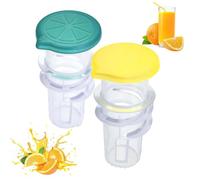 2025 New Lemon Squeezers, Lime Lemon Juicer Squeezer, 2-In-1 Hand Portable Juice Manual Squeezer, Mini Lime Orange Squeezer Fruit Press Hand for Cocktails, Kitchen, Bar, Home ((Yellow+Green)*1)