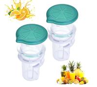 2025 New Lemon Squeezers, Lime Lemon Juicer Squeezer, 2-In-1 Hand Portable Juice Manual Squeezer, Mini Lime Orange Squeezer Fruit Press Hand for Cocktails, Kitchen, Bar, Home (Green*2)