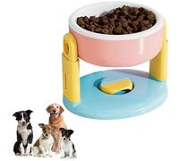 2025 New Liftable Suction Cup Pet Bowl, Adjustable Height Food and Water Dish for Cat and Dog, Anti Spill Pet Food Water Bowl, Suitable for All Body Type of Dogs, Cats (Pink)