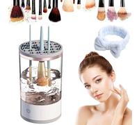2025 New Make Up Brush Cleaner, Cosmetic Brush Cleaner, Automatic Spinning Makeup Brush Cleaner for for All Size Makeup Brush (White-1Pcs)