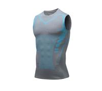 2025 New MENIONIC Tourmaline Posture Corrector Vest, Vitaboost Compression Shirt Power Vest (Gray,L)