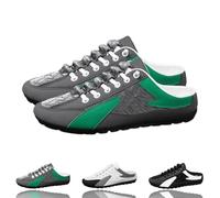 2025 New Mens Backless Slip on Shoes, Men's Lightweight Breathable Backless Sneakers, Mens Slip On Shoes for Spring Summer (Gray,7.5)