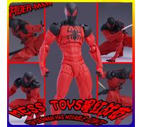 2025 New Mess Toys Kane Crimson Neighbor Crimson Spider Man Black Red Battle Suit Joint Mobile Handpiece Model Toy Red