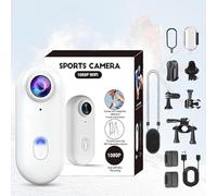 2025 New Mini POV Camera, 256GB Thumb Action 4S Body Camera, Wearable Actions Body Cam, HD 1080p/4k Pocket Action Cam, with Ip68 Waterproof for Pet Walking & Outdoors Activities (1080-White,32G)