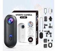 2025 New Mini POV Camera, 256GB Thumb Action 4S Body Camera, Wearable Actions Body Cam, HD 1080p/4k Pocket Action Cam, with Ip68 Waterproof for Pet Walking & Outdoors Activities (4K-Black,128G)