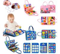 2025 New Montessori Toddler Busy Board Educational Activity for Basic Dress Motor Skills Sensory Baby Learning Toys for Travel Mermaid B