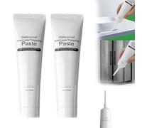 2025 New Multi-Functional Water-Based Waterproof Leak Paste, Liquid Rubber Waterproof Sealant, Invisible Waterproof Agent with Scraper for Indoor & Outdoor (Transparent-2pcs, 16cm)