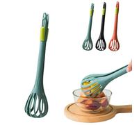 2025 New Multifunctional Egg Beater, 2 in 1 Food Clip & Egg Whisk,Automatic Egg Beater, Handheld Egg Whisk Bread Clip, Kitchen Gadget for Cooking Salad Mixer Gripping Stirring Food (Green)