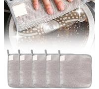 2025 New Multipurpose Wire Dishwashing Rags, Two Layers of Reusable Wire Cleaning Cloth for Wet and Dry, Non-Scratch Wire Dishcloth for Home Kitchen Dishes,Sinks,Stove Top (5 pcs)